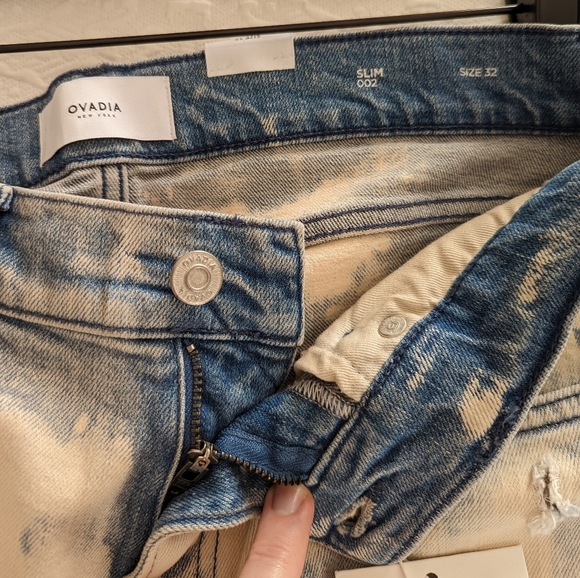 ♥️ NWT Ovadia Slim 002 Beach Tie Dye Jeans 👀 - Picture 4 of 8